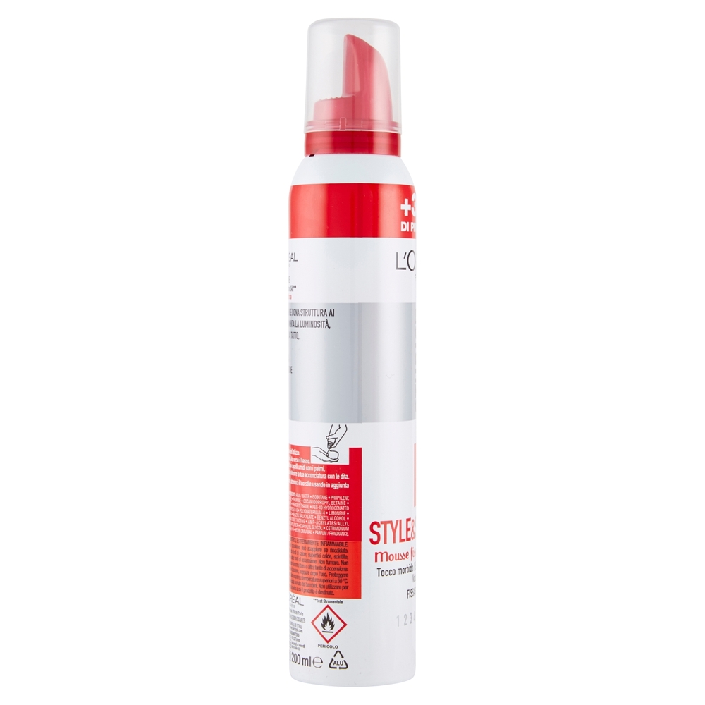 L'Oréal Paris Studio Line Style&shine, Mousse capelli iperforte, 200 ml